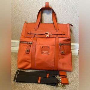 Henri Bendel Rare Orange Convertible Jetsetter Backpack